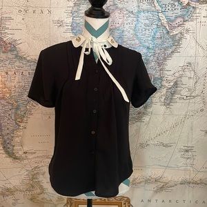 Harry Potter Golden Snitch Embroidered Collar Blouse